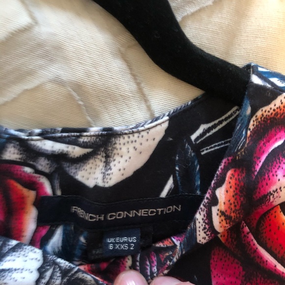 Black floral french connection dress - Picture 2 of 2
